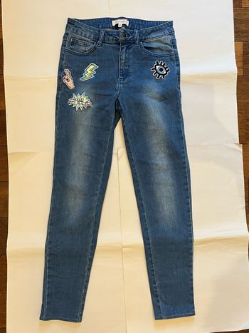 Jean bleu skinny a patch naf naf taille s/36