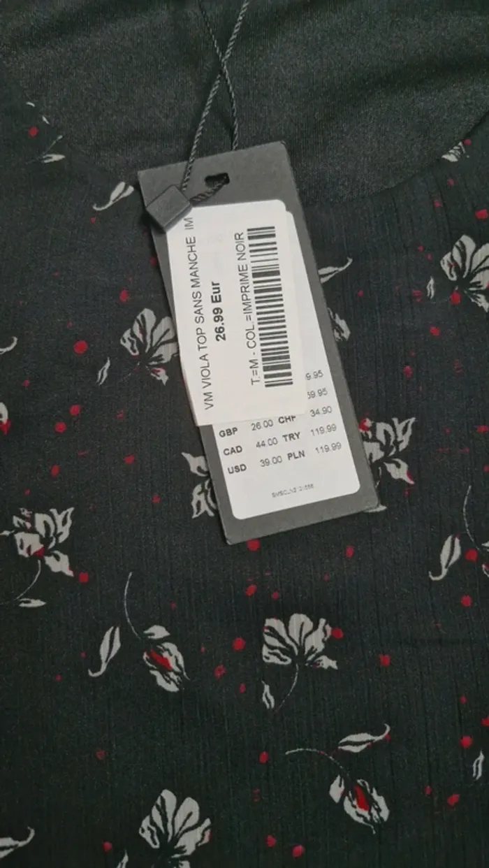 T shirt sans manches taille M neuf - photo numéro 4