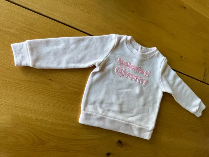 Sweat rose pâle ML inscription Balade à Giverny - Taille 4 Ans - photo numéro 5