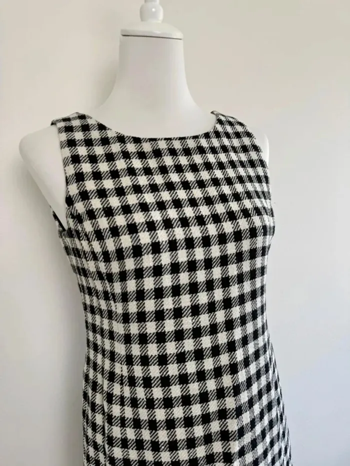 Robe Ralph Lauren vichy noires et blanches taille 6 soit S comme neuve - photo numéro 3