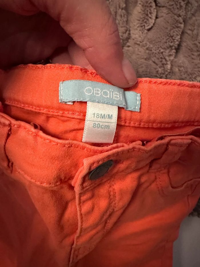 Pantalon obaibi 18m corail - photo numéro 2