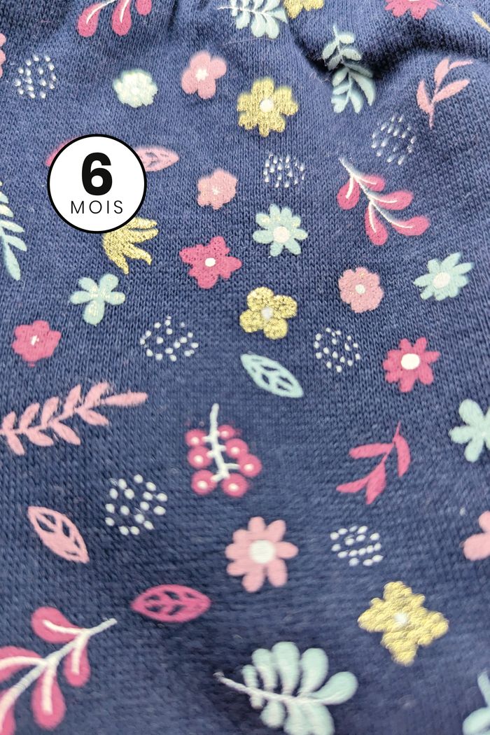 Pantalon chaud bleu et doré - bébé fille 6 mois - photo numéro 4