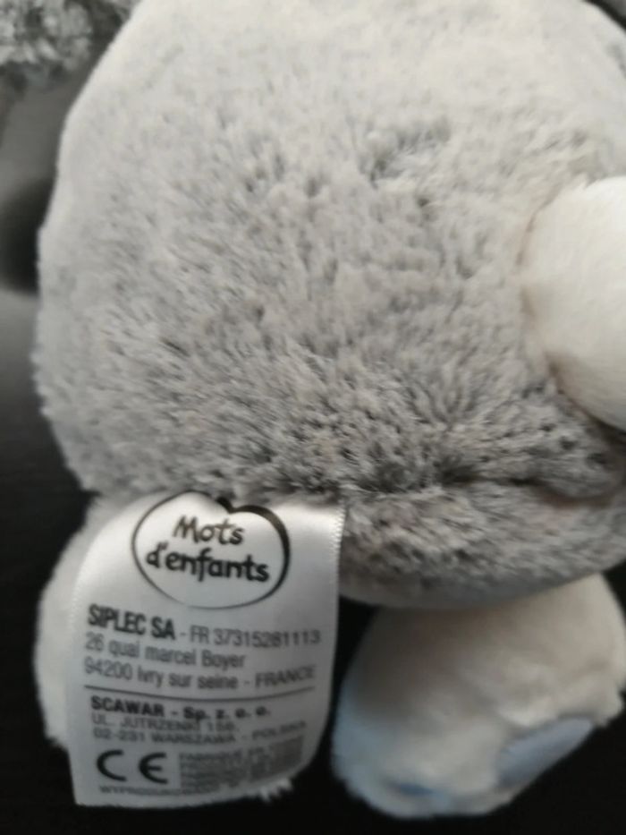 Mots d'enfants Peluche doudou lapin déguisé bleu - photo numéro 4