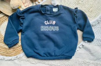 Pull TAO 18 mois 80cm bleu Club Bisou