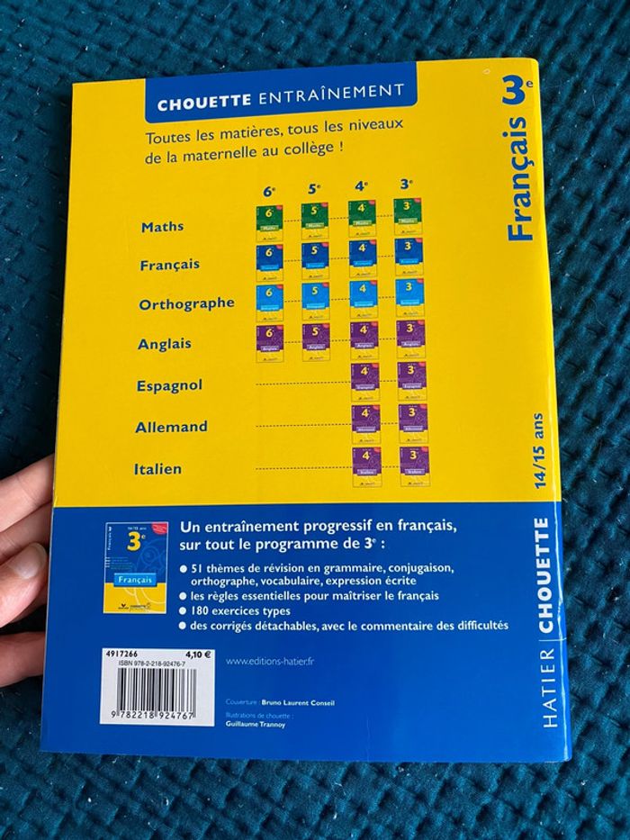 Cahier entraînement français collège 3eme - photo numéro 3