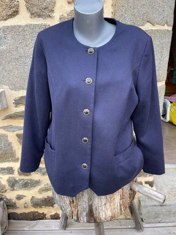 Veste pardessus blazer - Bleu marine - Paul Mausner 