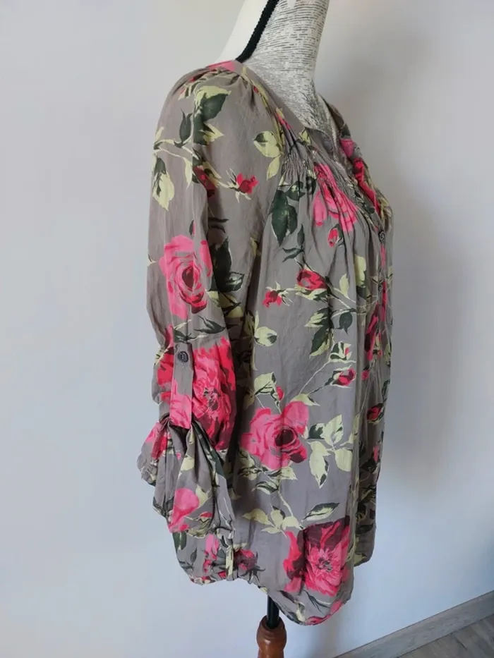 Chemise à fleurs 100% coton - photo numéro 3