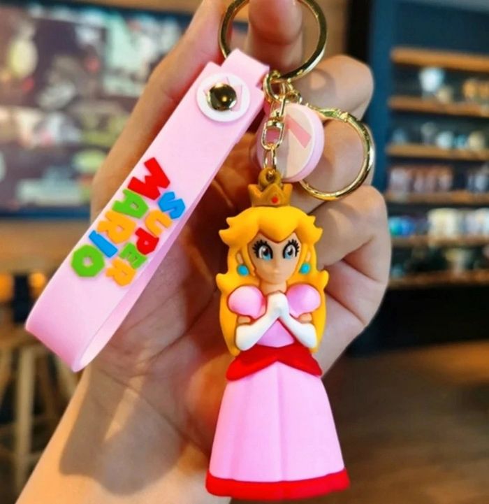 Porte clefs figurine Princesse Peach monde de Mario Nintendo