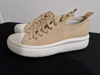 Basket camel en toile avec plateforme taille 39