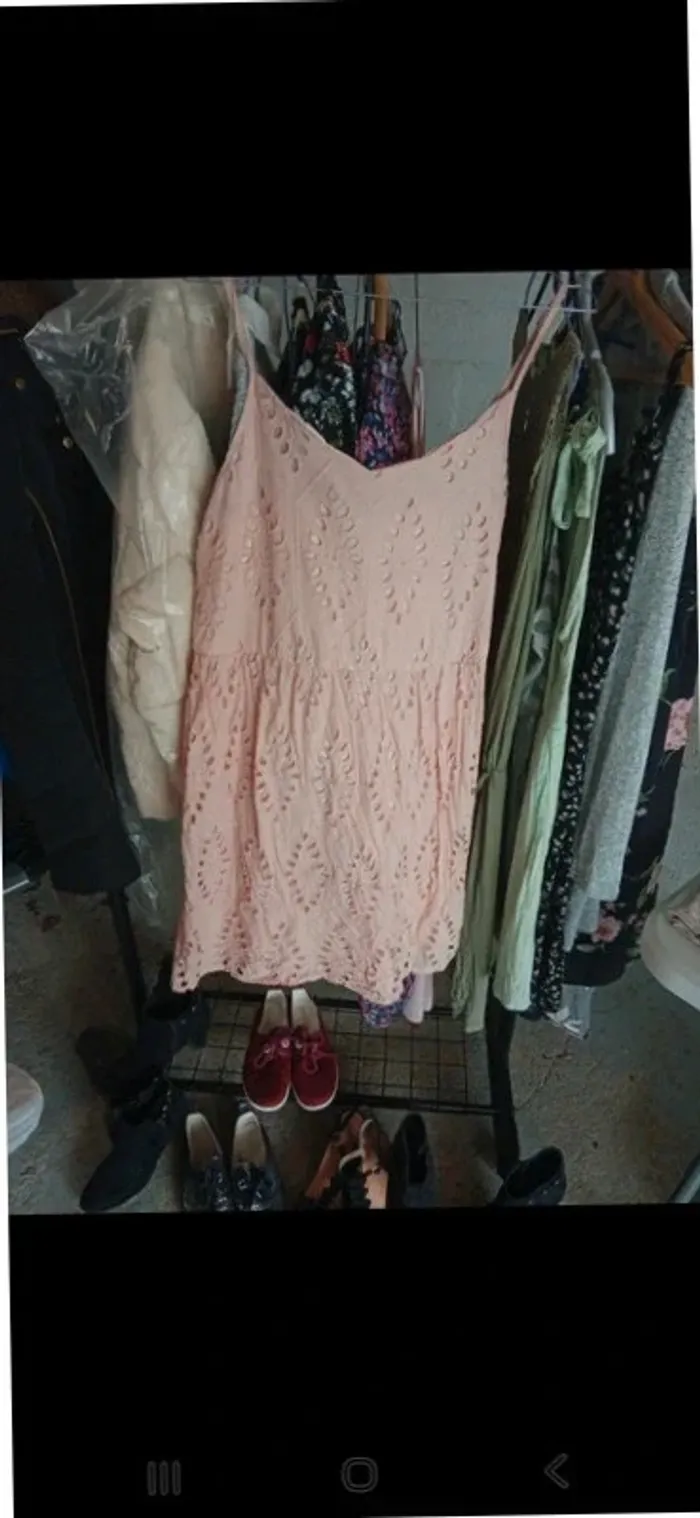 Robe rose saumon neuve qualité italienne - photo numéro 2