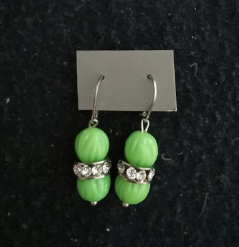 Boucles d'oreilles vert fluo