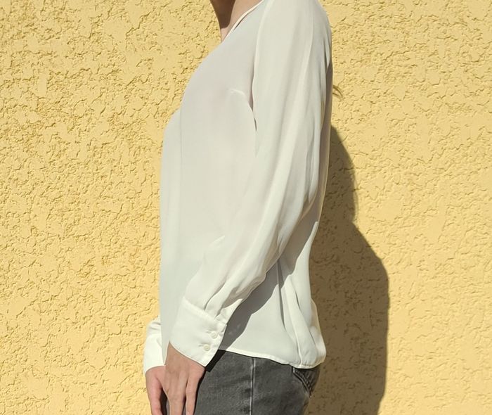 Chemiser blanc col croisé - photo numéro 4