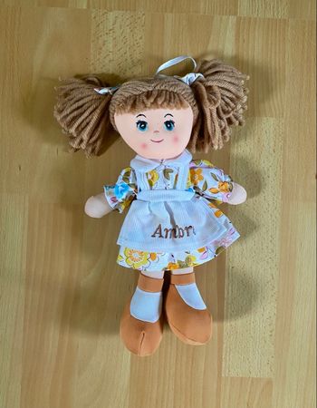 Poupée en tissu prénom Ambre 