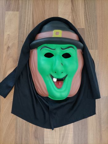 Masque sorcière cagoule halloween 8-14 ans