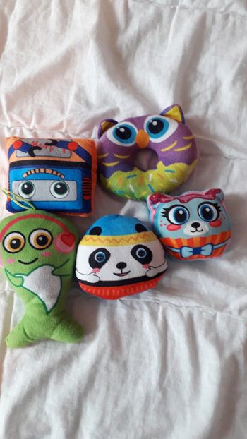 Lot de 5 minis coussins tissu