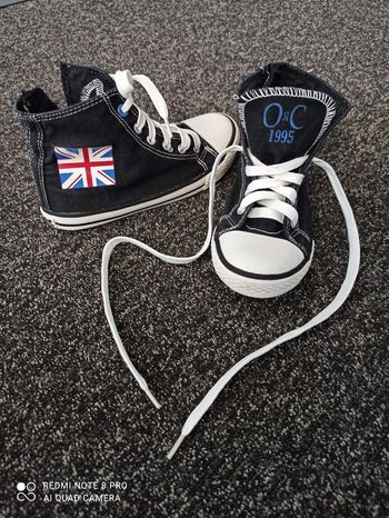 Baskets noires en toile-pointure 33