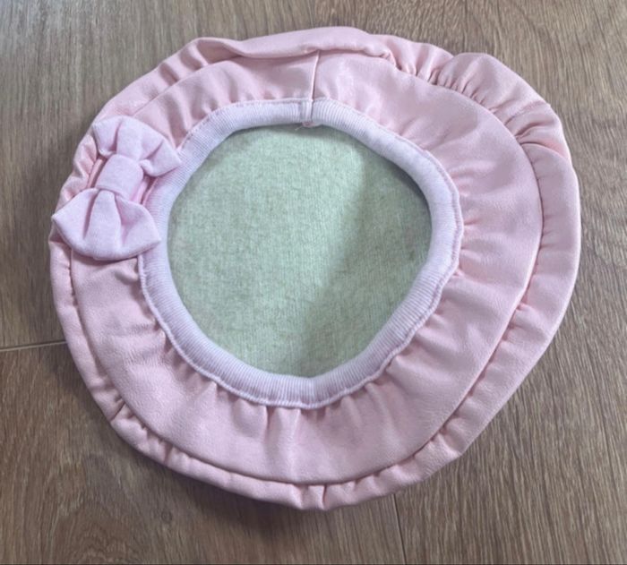 Veste en cuir rose + béret en cuir rose - photo numéro 2