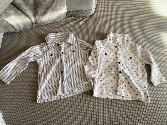 Lot deux polos chemises gilets fluides bébé 18 mois