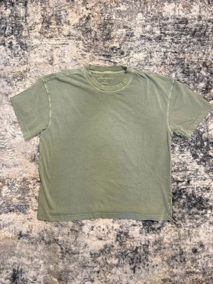 Green Men's Large Aeropostale Tee Plain