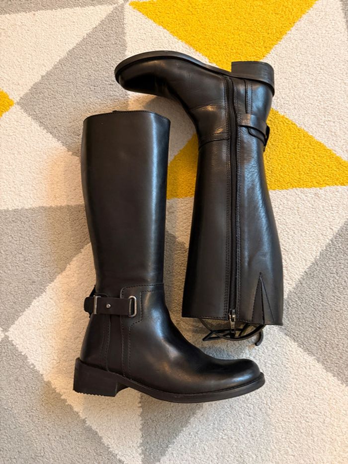 Bottes à talons en cuir Salamander Taille 36 - photo numéro 3