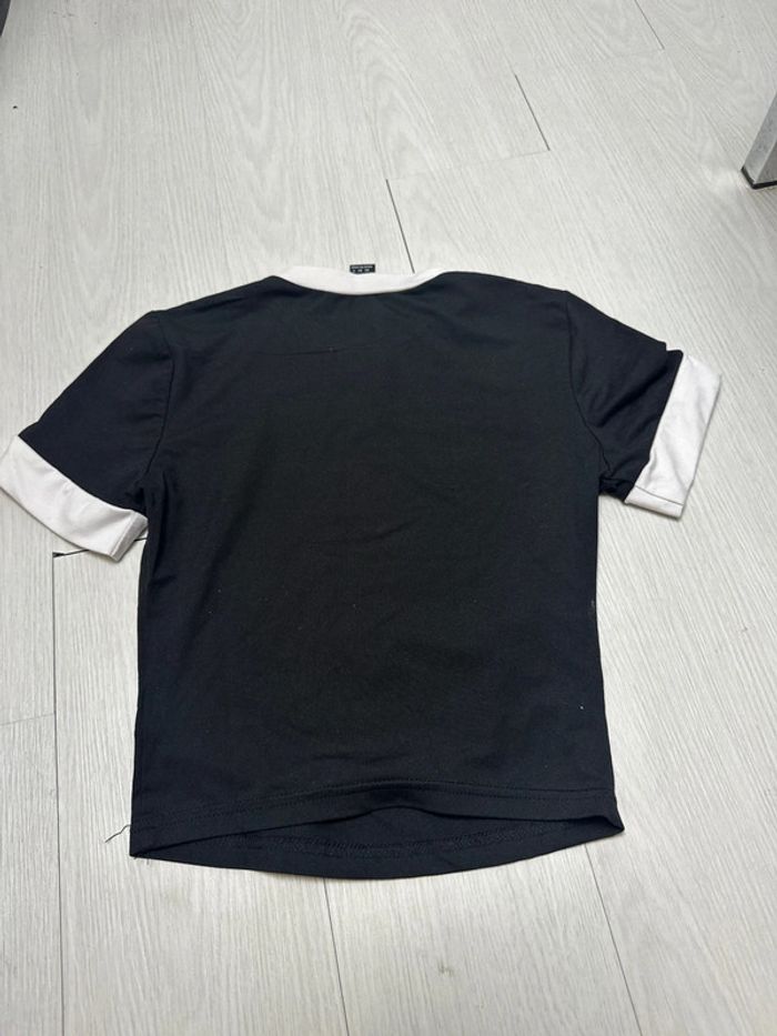T-shirt manches courtes noir et blanc shein XS - photo numéro 3