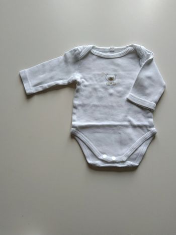 bodie body blanc manches longues garcon 3 mois
