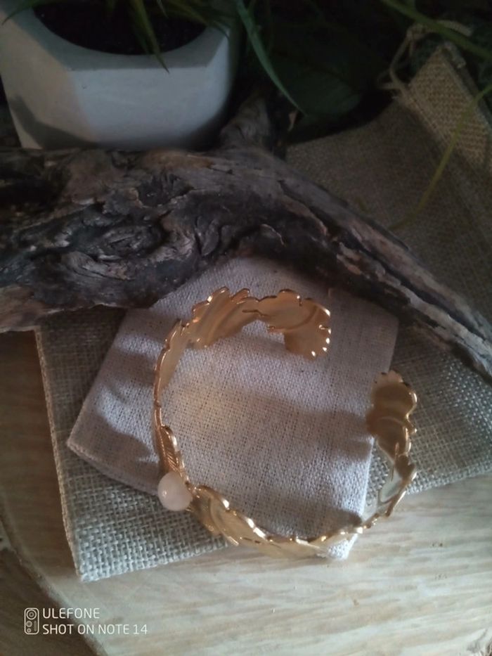 Bracelet bohème acier et pierre de lune - photo numéro 3