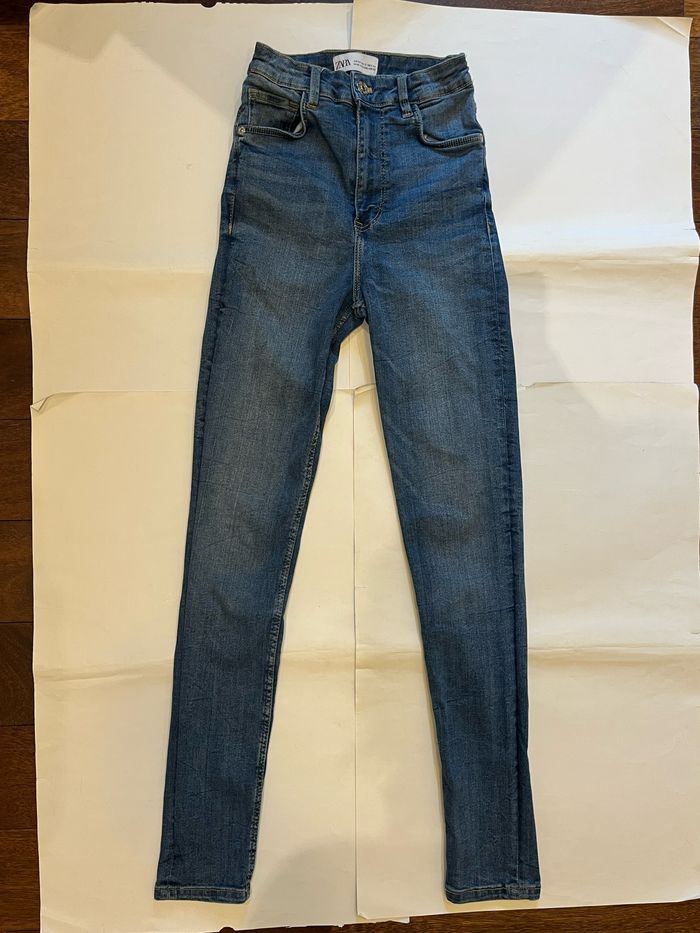 jean skinny bleu basique zara taille Xs/34