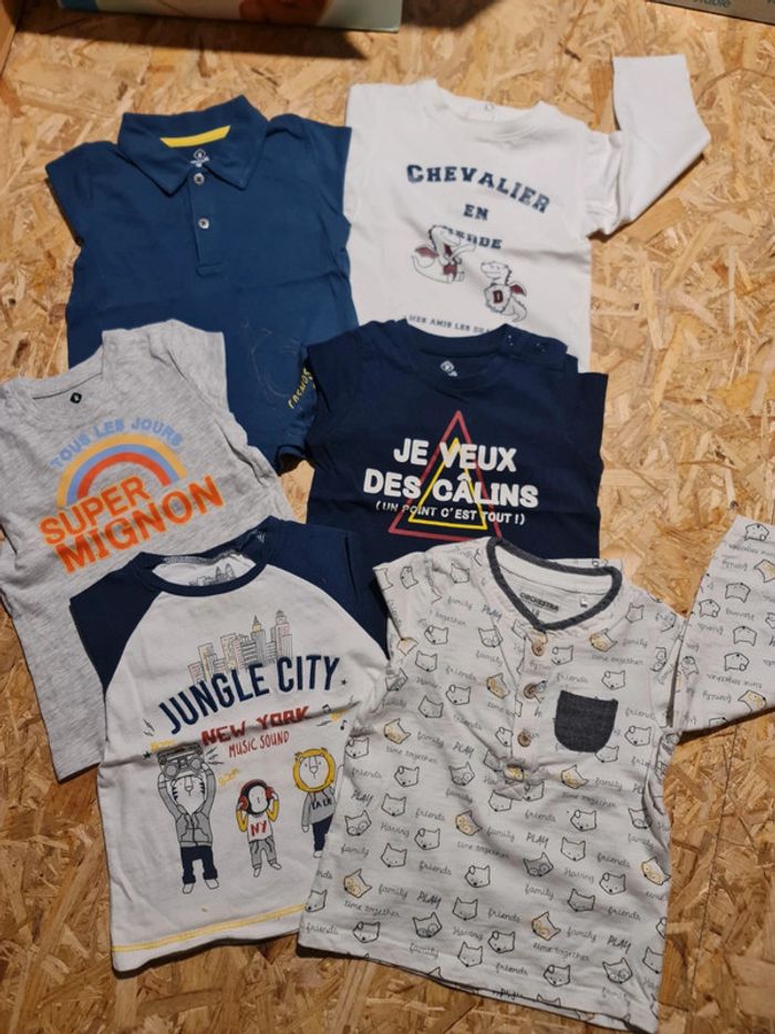 Lot t shirt manches longues