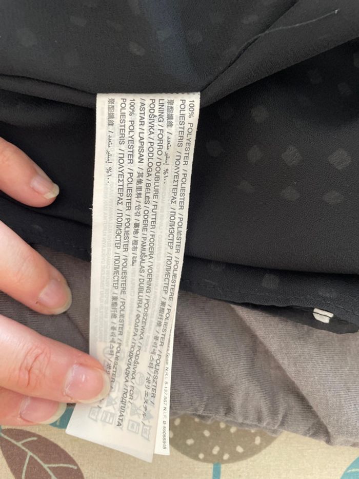 Jolie robe noir à pois blanc MNG taille L - photo numéro 6