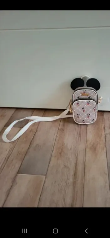 Sac bandoulière mickey beige