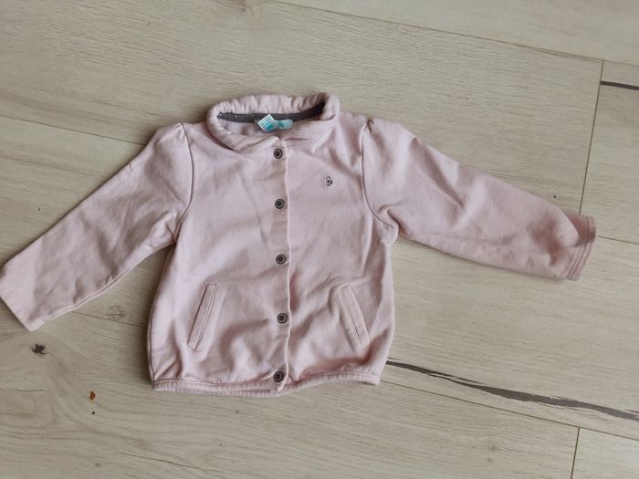 Vêtement bébé fille gilet rose Obaïbi 18 mois