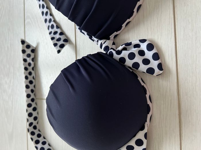 Haut de maillot de bain Dag Adom bleu et blanc - photo numéro 3
