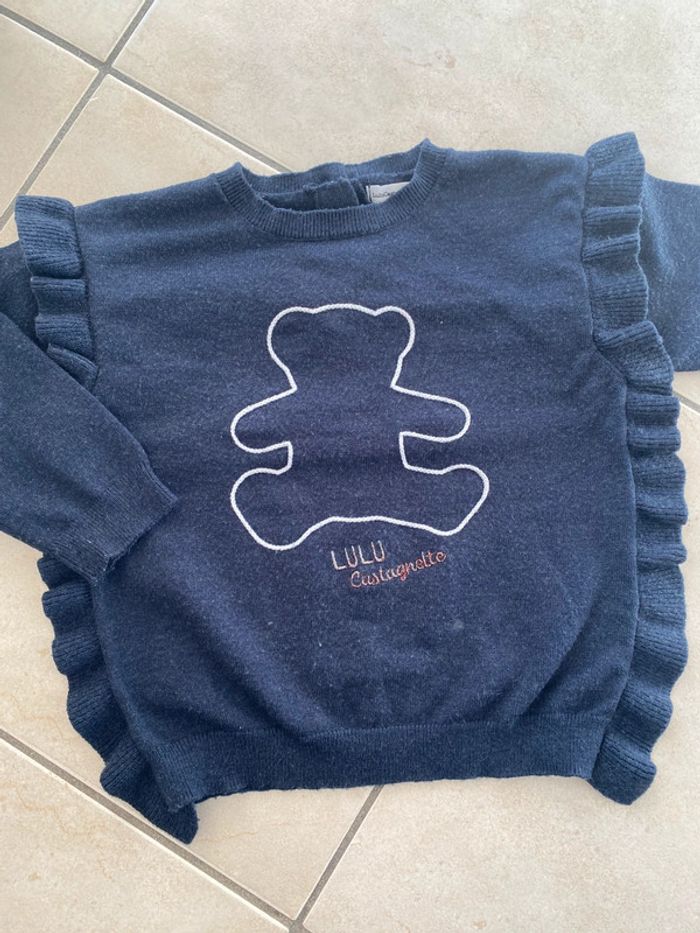 Pull bleu marine Lulu Castagnette 24 mois - photo numéro 5