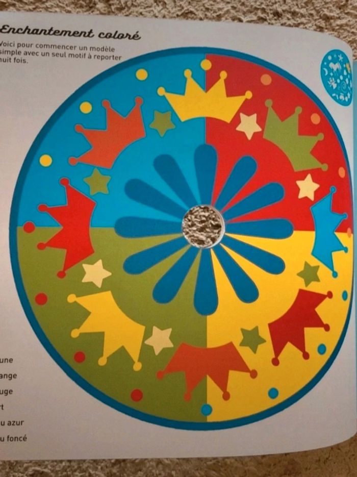 Livre neuf créations et coloriage Mon atelier Mandalas Fleurus - photo numéro 4