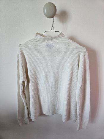 Pull col montant blanc