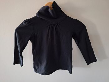 Tee shirt col roulé noir Tao 6 ans