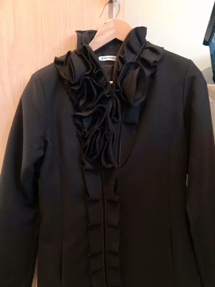 Manteau en laine mi long marron - photo numéro 4