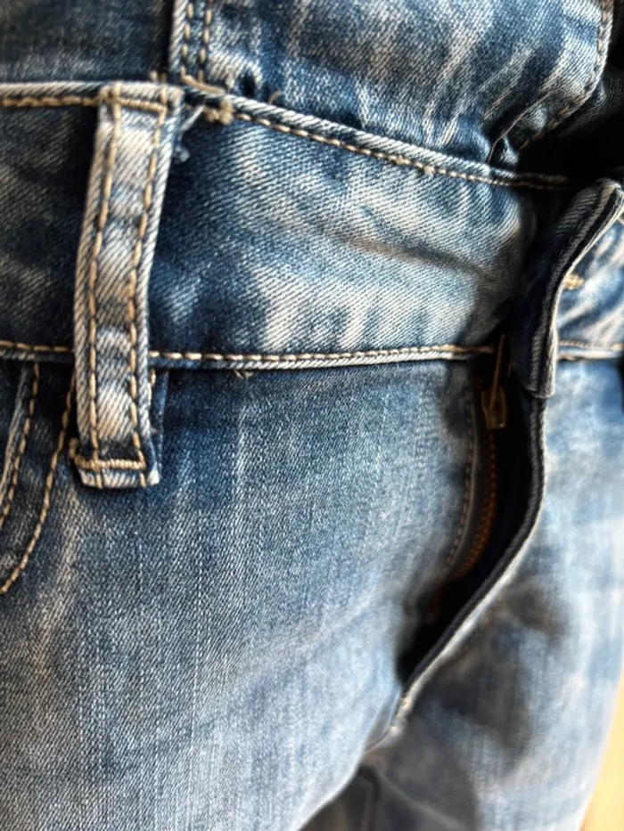 Combinaison en jean vintage années 2000 – Softy Denim – effet corset – coupe droite taille M - photo numéro 13