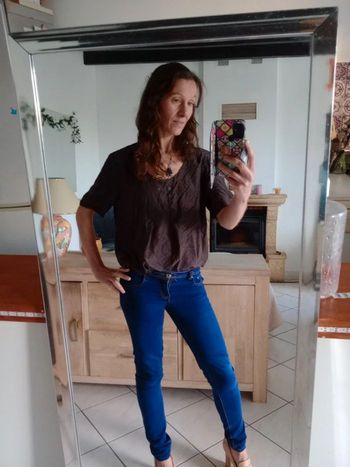 Blouse femme 46 marron c72