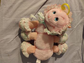 Chenille rose vintage 84