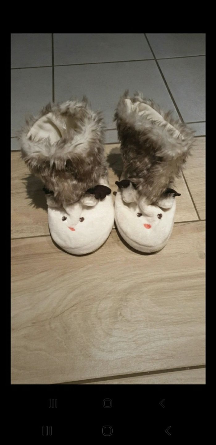 Chaussons bottes peluche 34/35