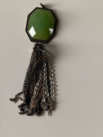 Pendentif vintage vert et Viel or