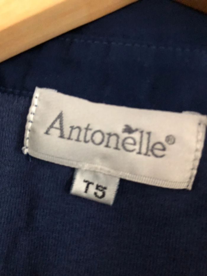T-shirt bleu manches longues avec col - photo numéro 3
