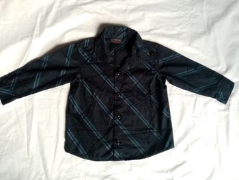 Chemise rayée à manches longues 12 mois