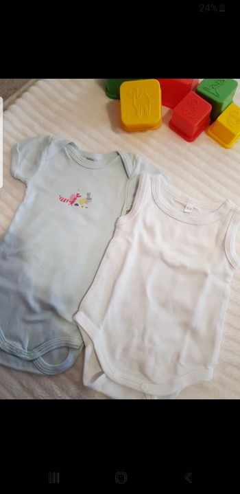 Lot de 2 bodies bébé taille 3 mois