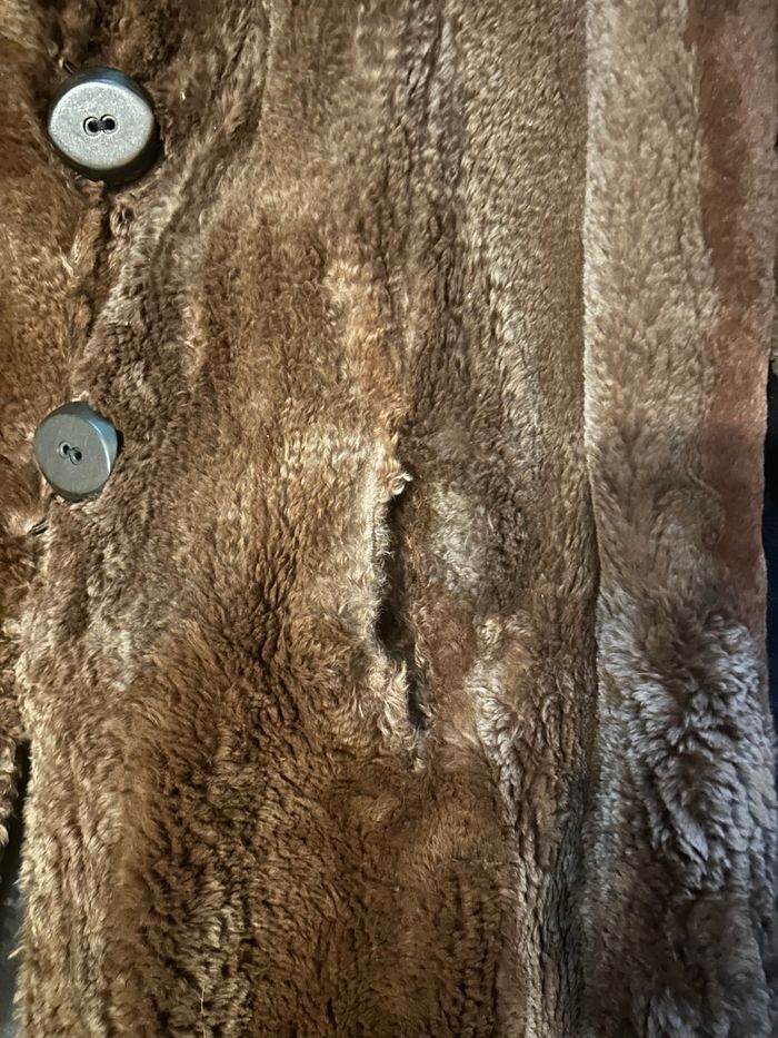 Manteau femme en mouton doré vintage - photo numéro 4