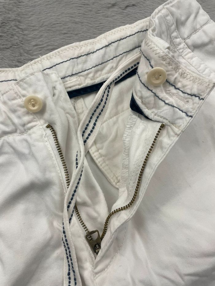Short Polo Ralph Lauren blanc logo crème - Taille 30 - photo numéro 6