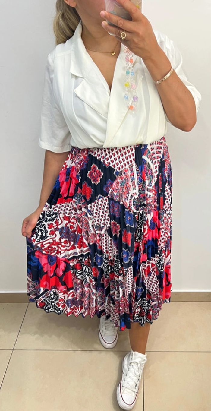 Jupe Longue Plissée Claudie Pierlot Taille 38 - photo numéro 4