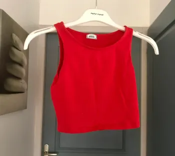 Crop top rouge Pimkie taille XS